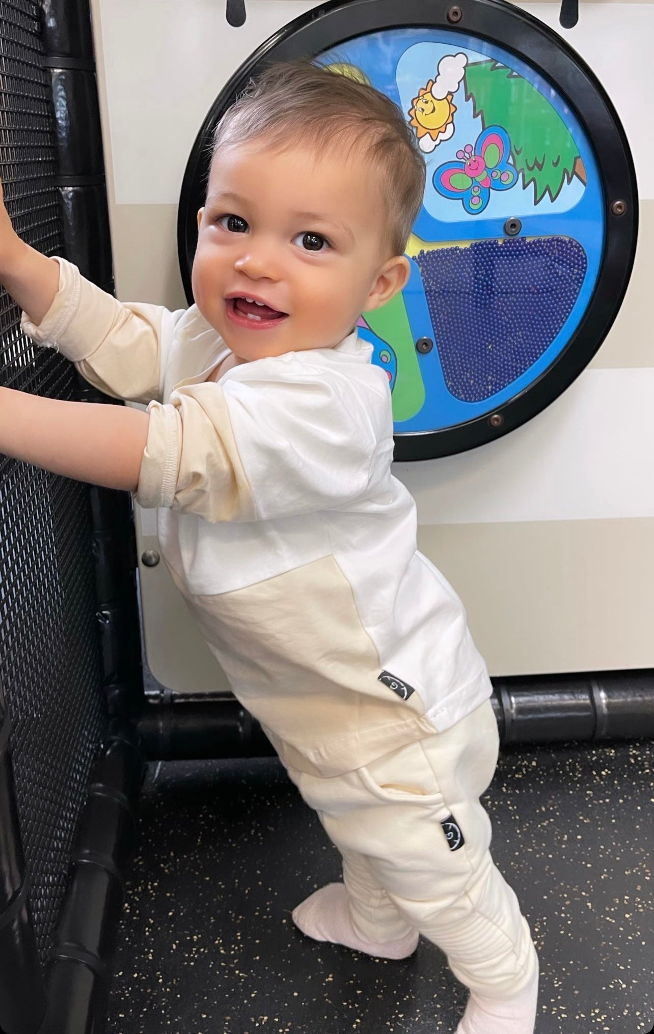 2 Tone Skater Jersey Khaki/White