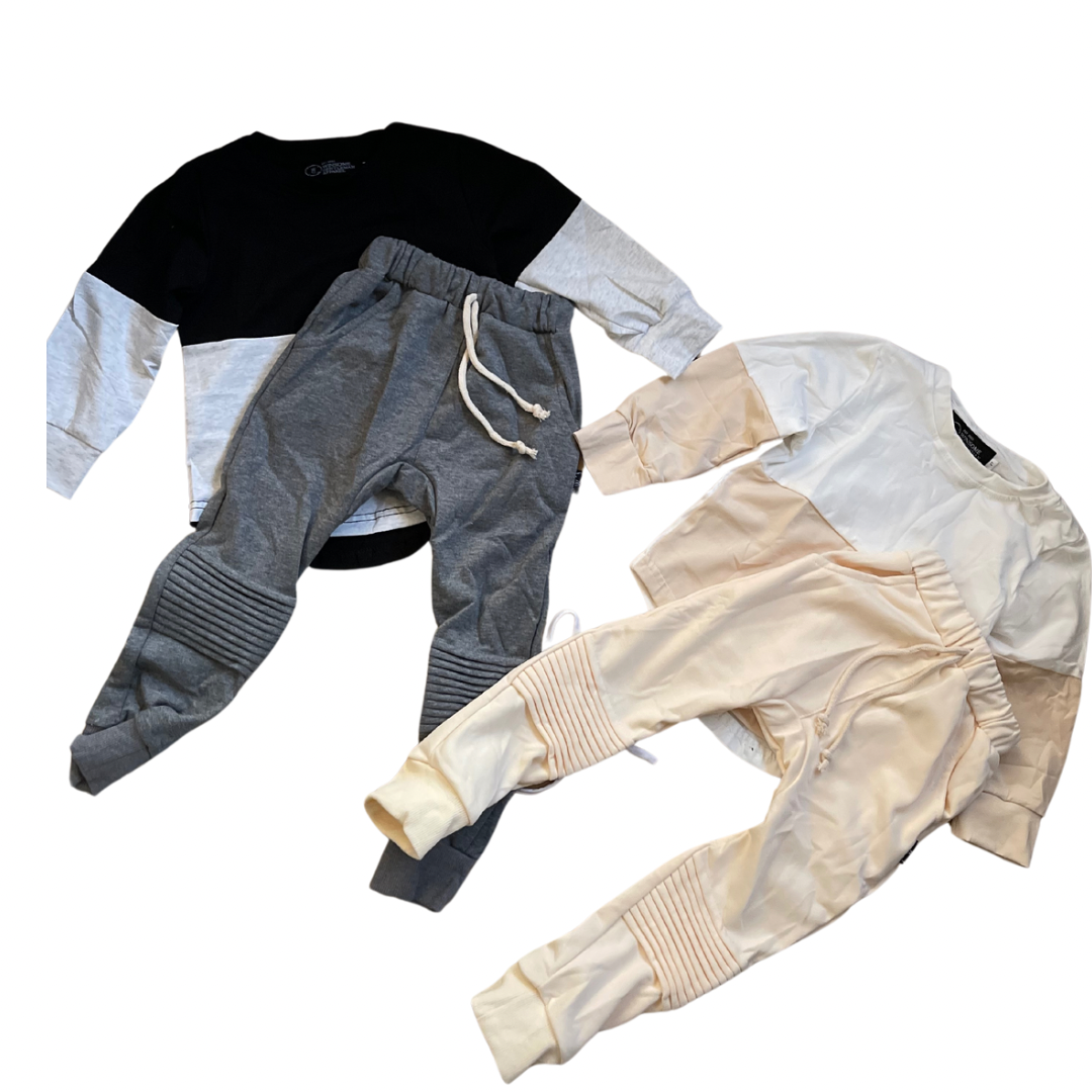 2 Tone Skater Jersey Black/ Grey