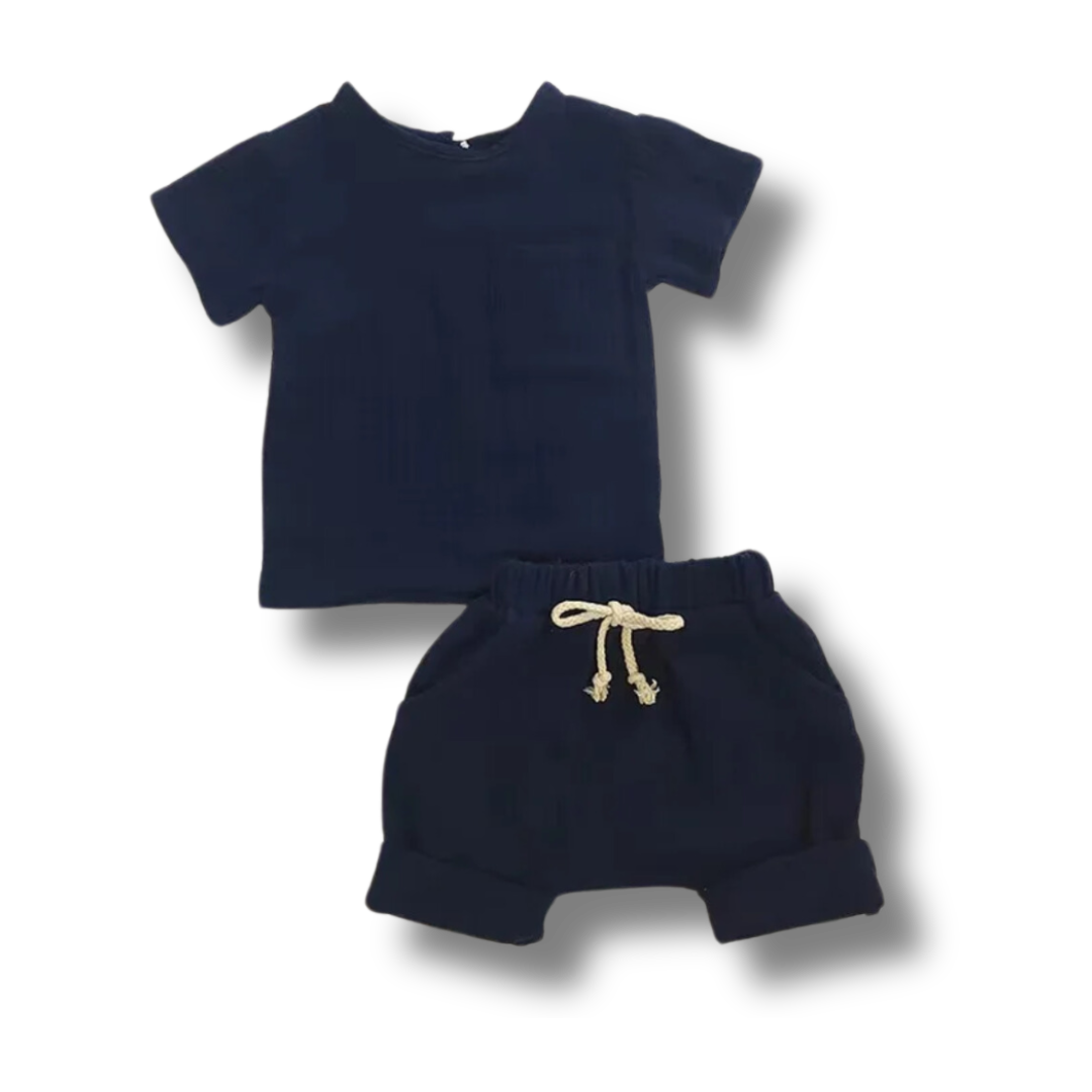 Navy Muslin Set