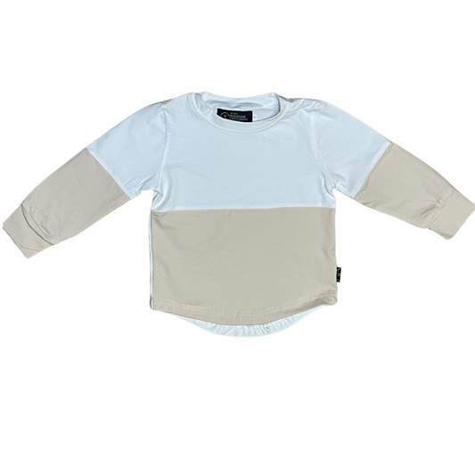 2 Tone Skater Jersey Khaki/White